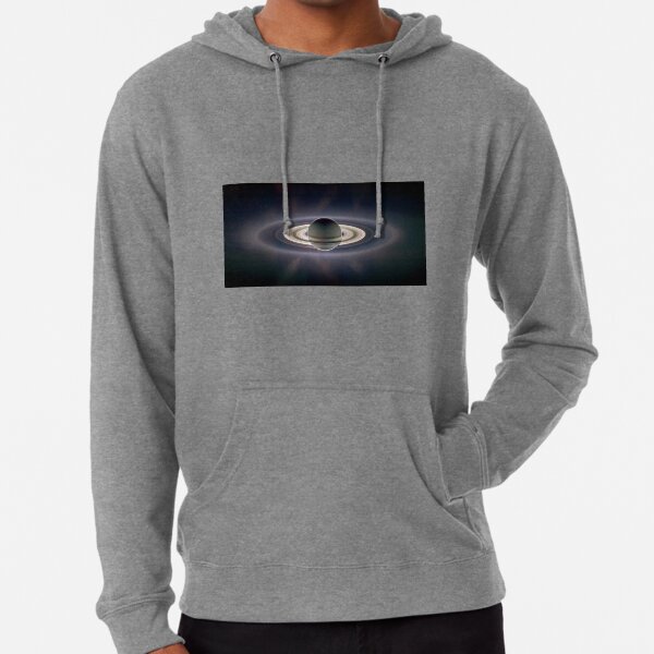Saturn.  Taken with the sun illuminating Saturn from behind, wonderfully highlighting the rings. Lightweight Hoodie