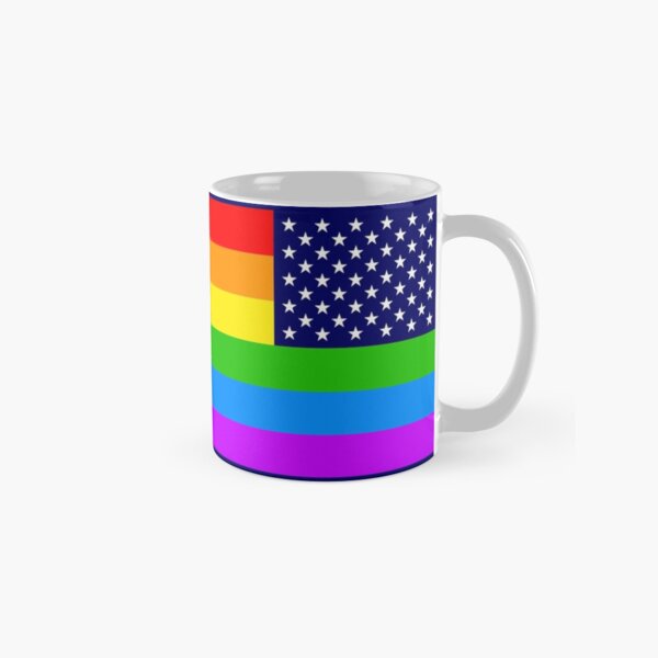 Gay USA Rainbow Flag - American LGBT Stars and Stripes Tasse (Standard)