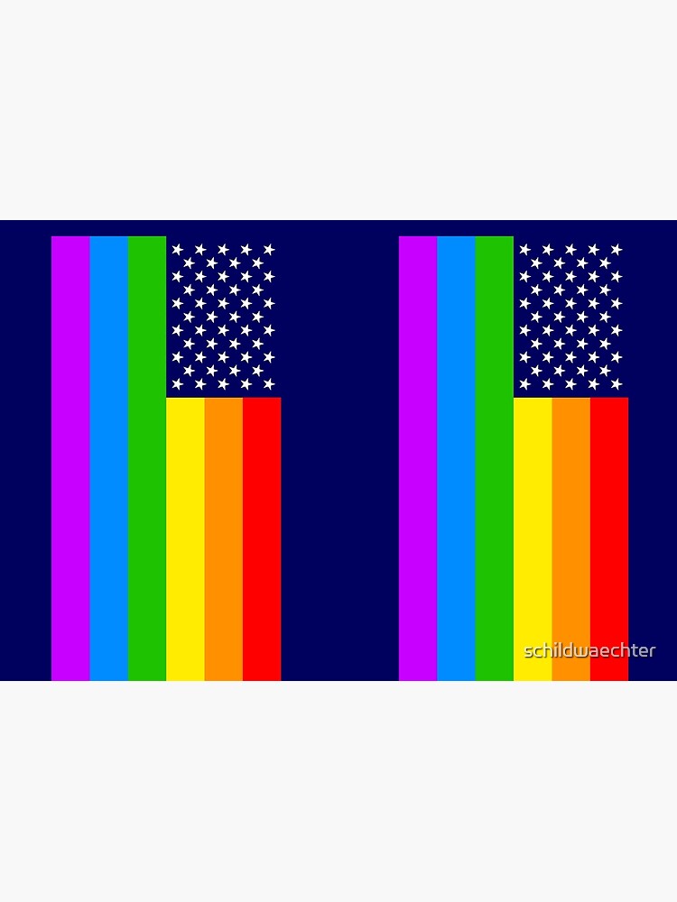 Gay USA Rainbow Flag - American LGBT Stars and Stripes von schildwaechter