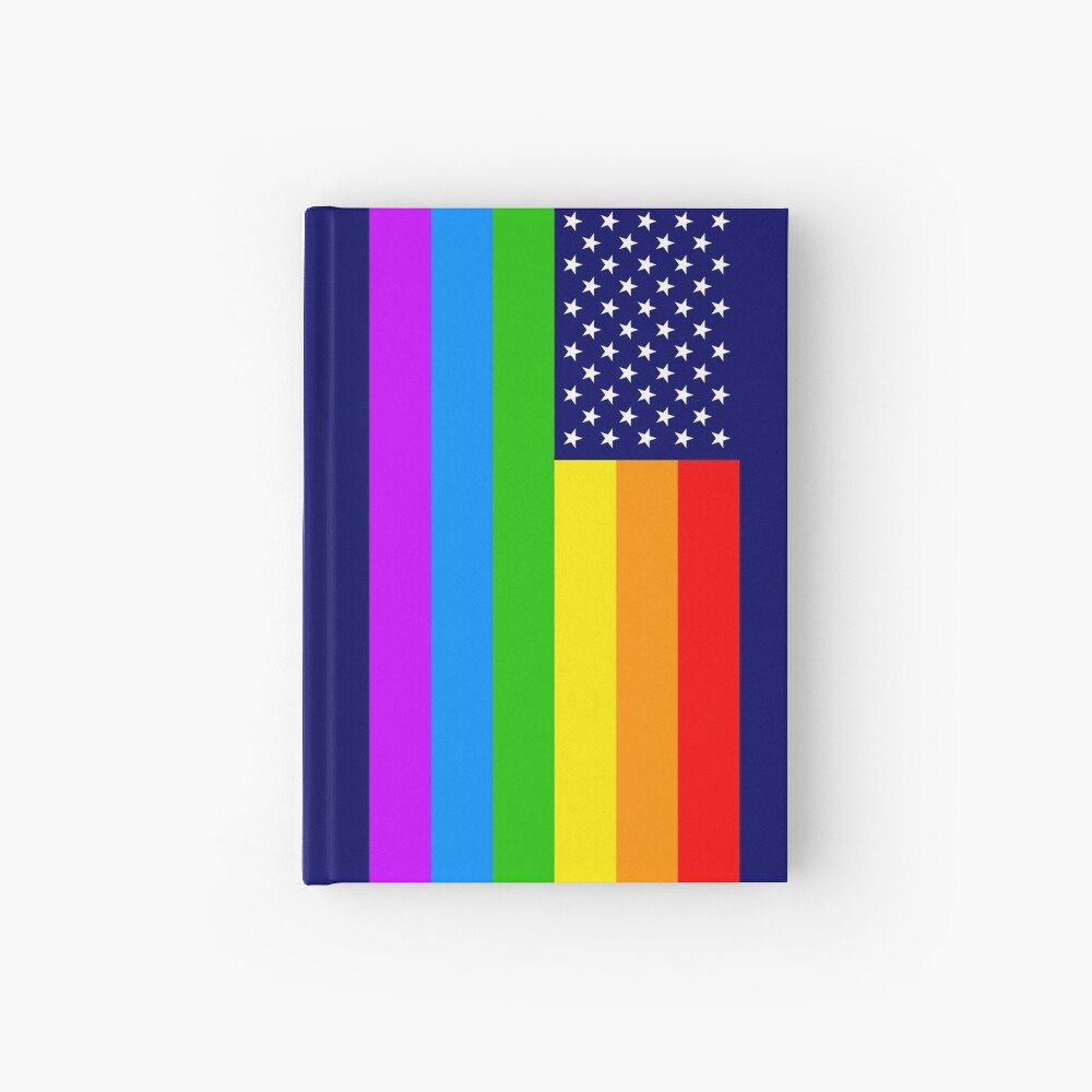 Gay USA Rainbow Flag - American LGBT Stars and Stripes Notizbuch