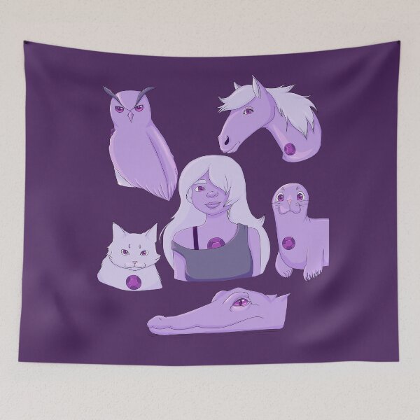 Item preview, The Many Faces Of Amethyst designed and sold by Blenderbeetle.