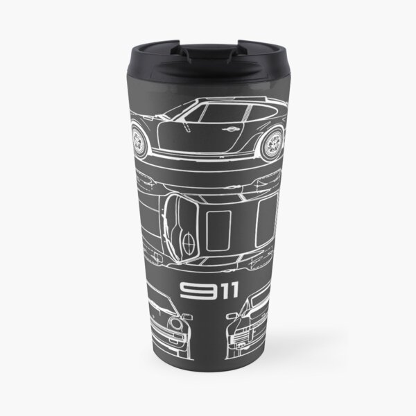 911 Turbo Blueprint Travel Mug