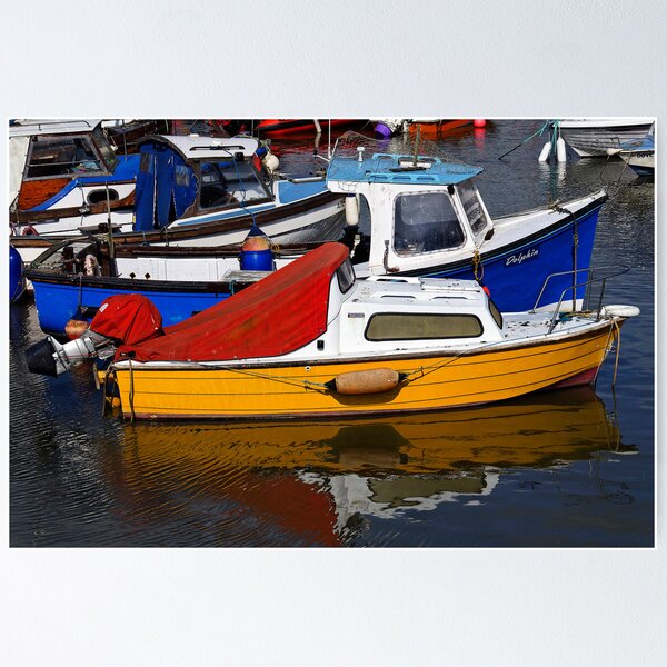 Item preview, Colourful boats, West Bay, Dorset, UK designed and sold by buttonpresser.