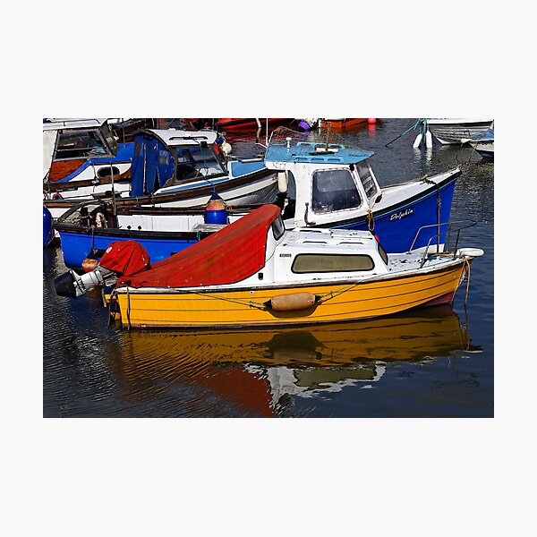 Item preview, Colourful boats, West Bay, Dorset, UK designed and sold by buttonpresser.