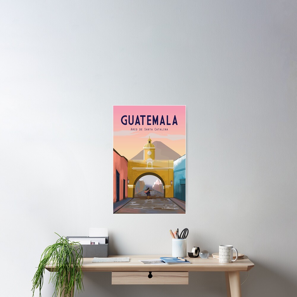 Guatemala Travel Poster ANTIGUA Guatemala Wall Décor Poster