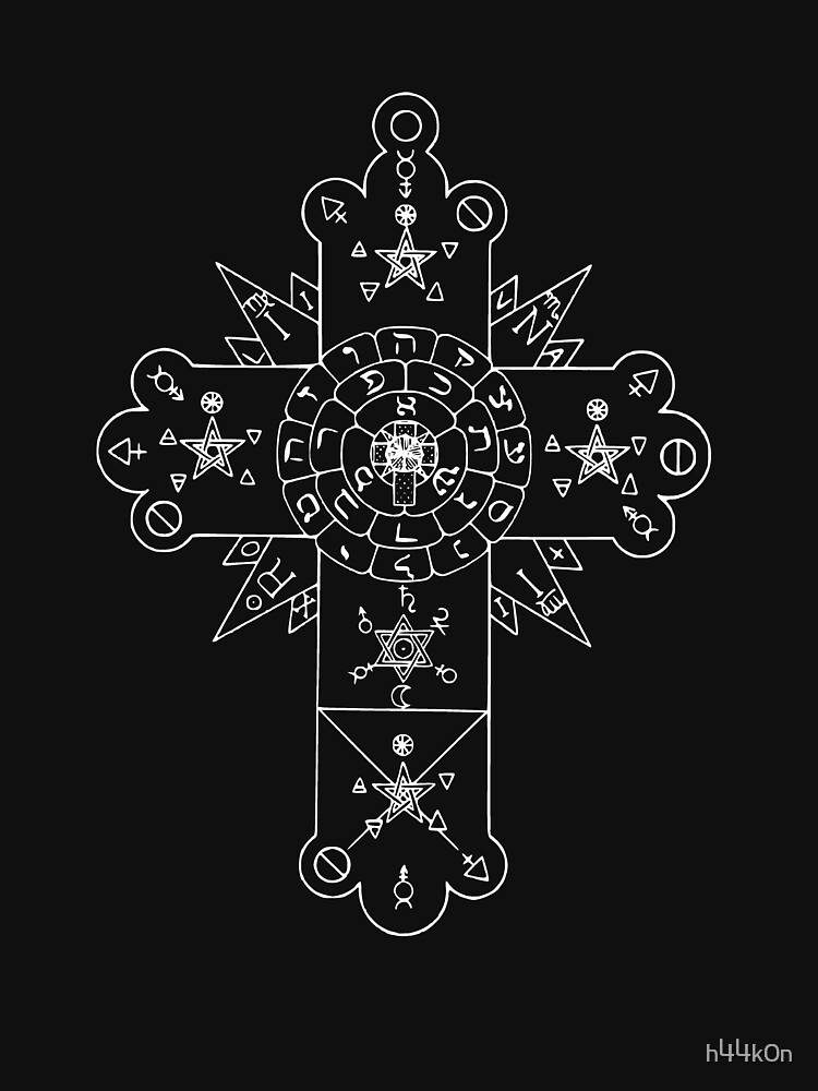 Imagen 7 de 7, Camiseta clásica con la obra Rosy Cross Hermetic Golden Dawn Rosicrucianism, diseñada y vendida por h44k0n.