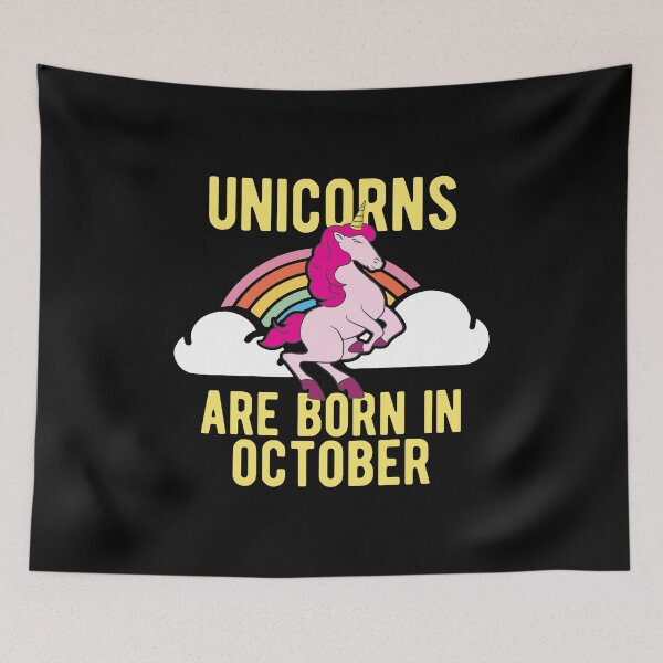 Item preview, Unicorns Are Born In October Shirt Birthday Month Gift Tee designed and sold by haselshirt.