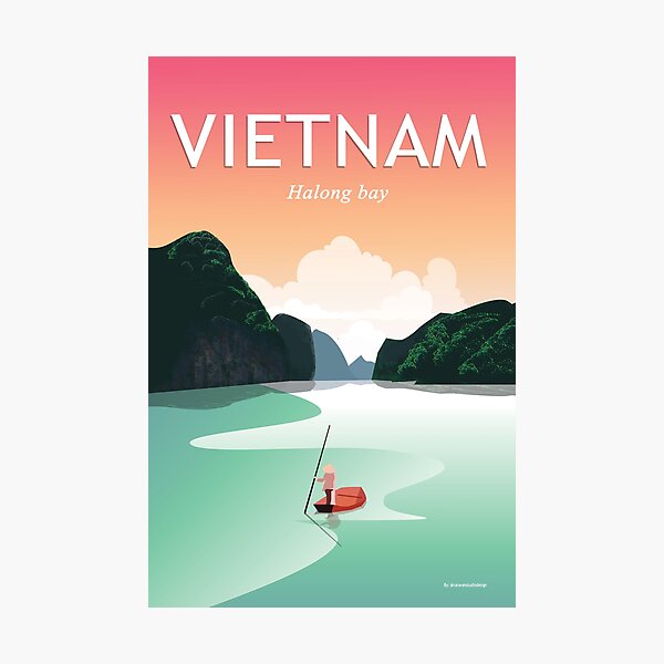 Vietnam poster  Vietnam travel poster  Photographic Print