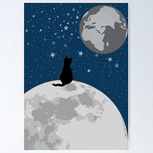 Item preview, Space Cat Blue designed and sold by TinkM.