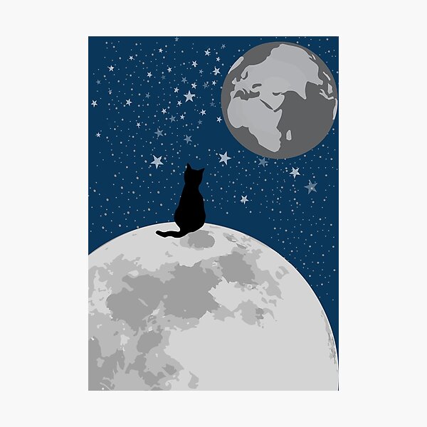 Item preview, Space Cat Blue designed and sold by TinkM.