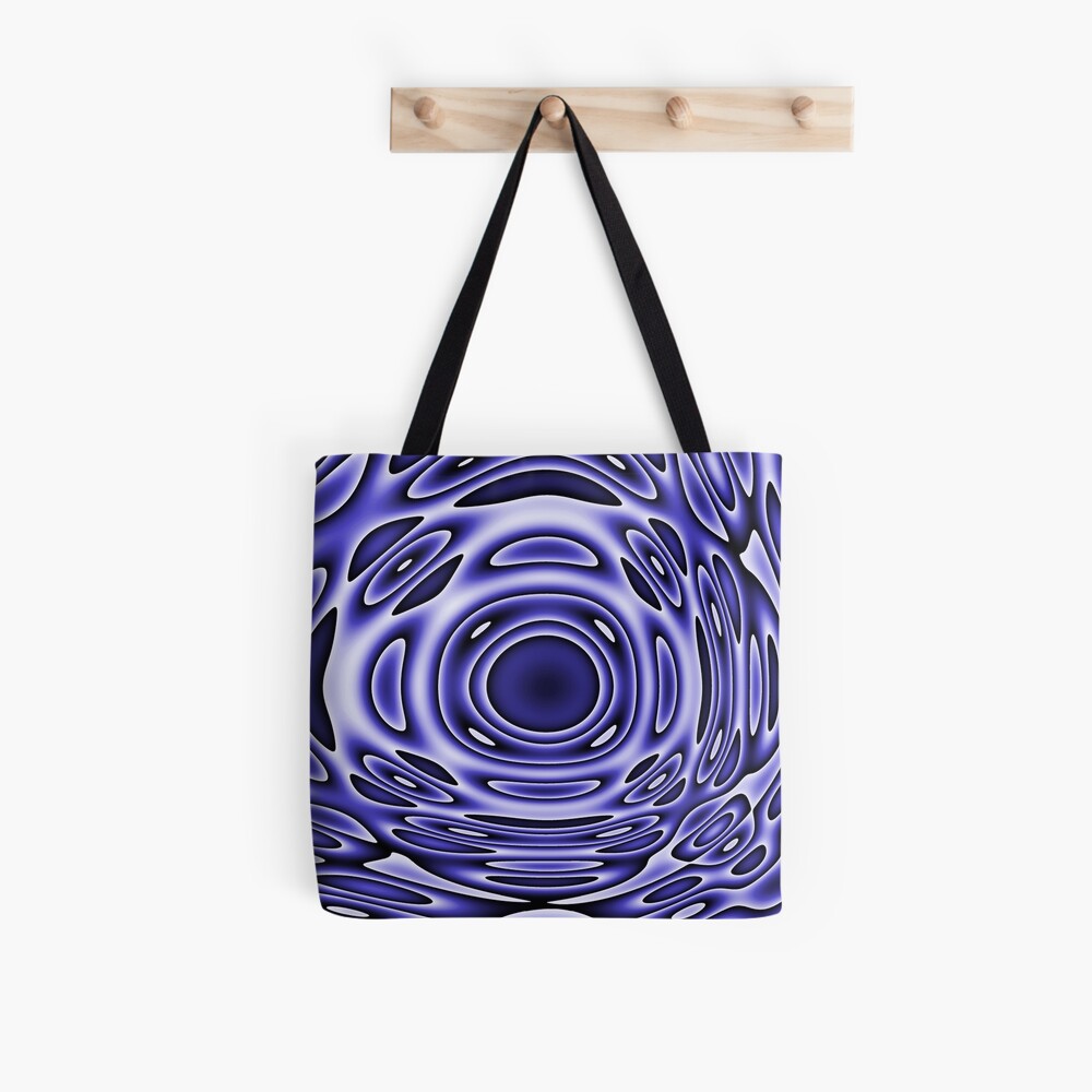 Psychodelia Purple Black and White Groovy Art - Trippy Gift Tote Bag