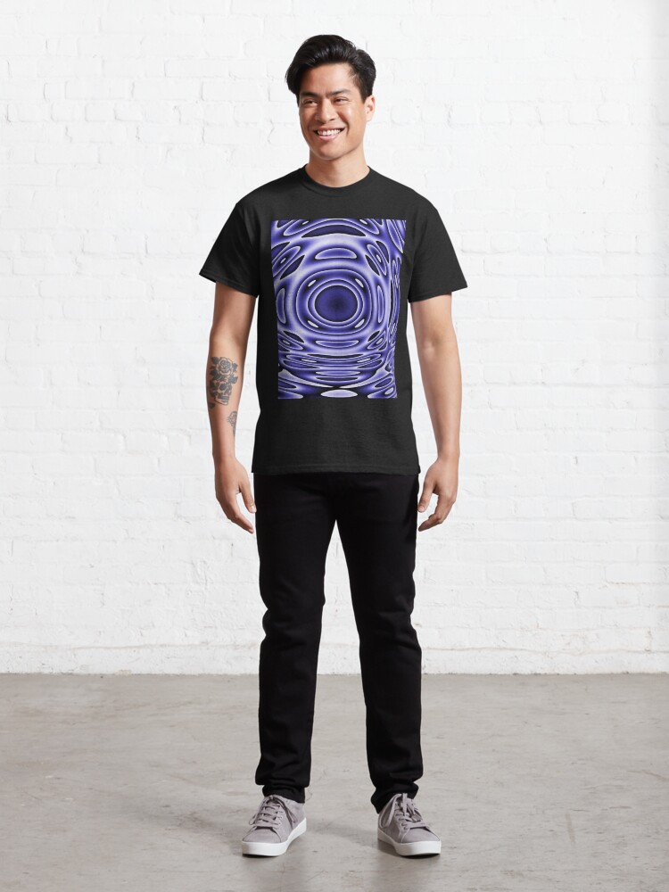 Alternate view of Psychodelia Purple Black and White Groovy Art - Trippy Gift Classic T-Shirt