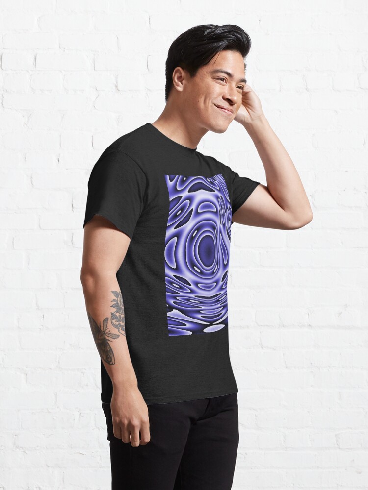 Alternate view of Psychodelia Purple Black and White Groovy Art - Trippy Gift Classic T-Shirt