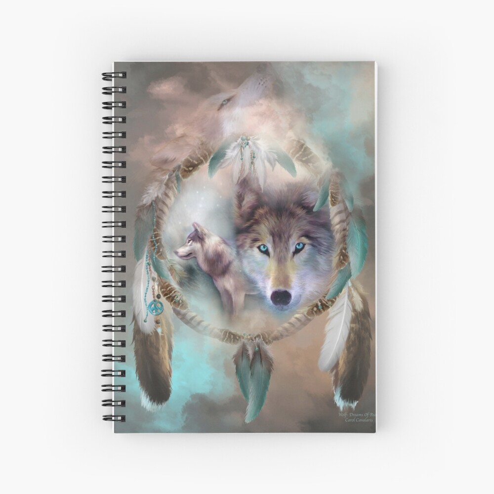 WOLF IN SNOW DREAM CATHER with feathers 18 IN dreamcather wild animal new WOLVES