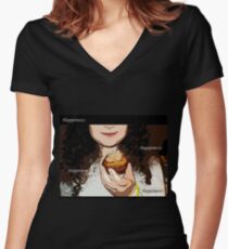 Happiness Women's Fitted V-Neck T-Shirt