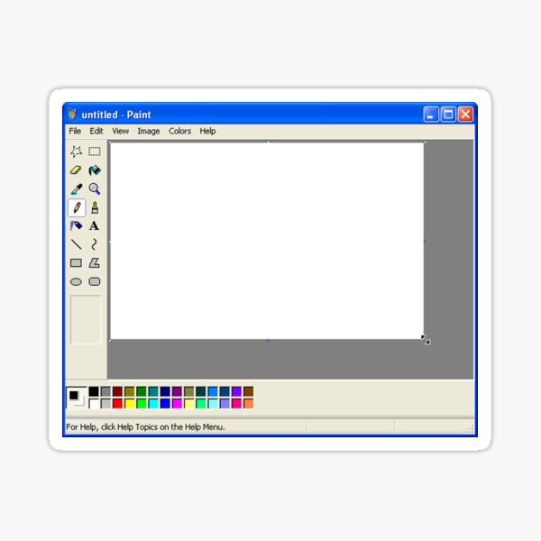 MS Paint Windows XP Sticker For Sale By ARRAdesigns Redbubble   St,small,507x507 Pad,600x600,f8f8f8.u2 