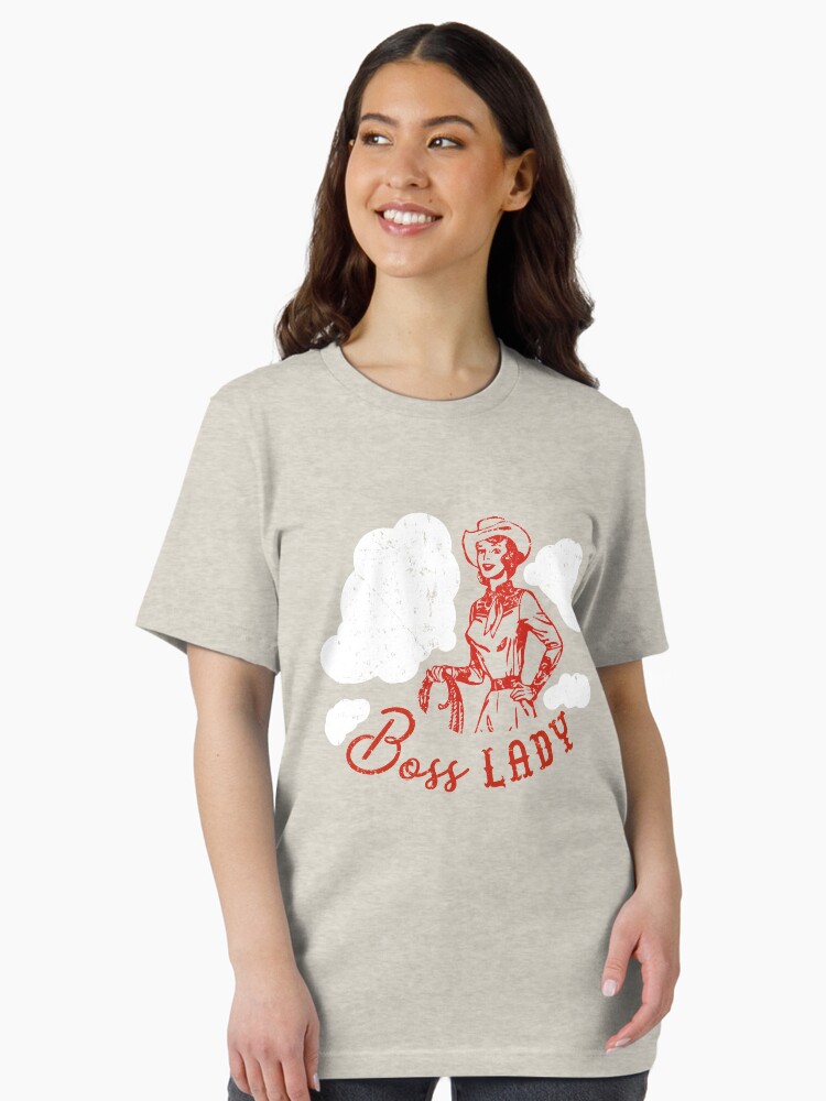 Boss Lady Western Cowboy Cowgirl All Riled Up Lasso Rope Graphic