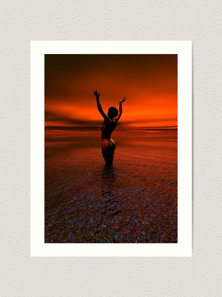 "Erotic art hot sex Girl on the beach" Art Print for Sale by tanabe