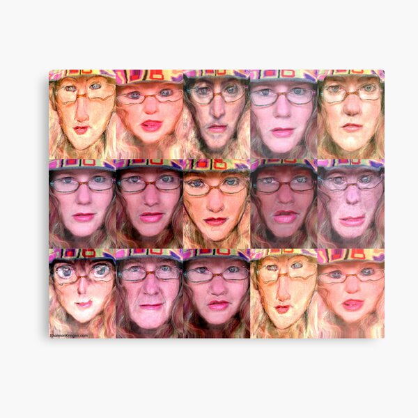 glassie hat collage Metal Print