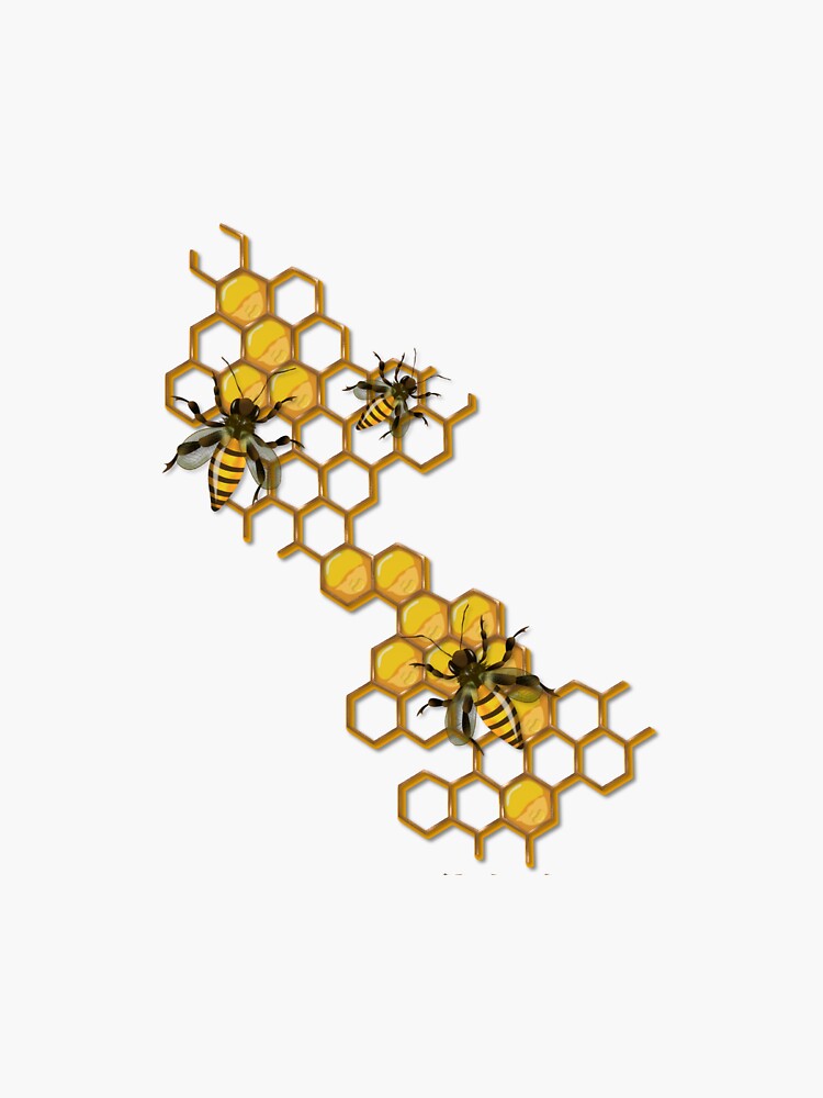 Bee Honeycomb Sticker by tullabee