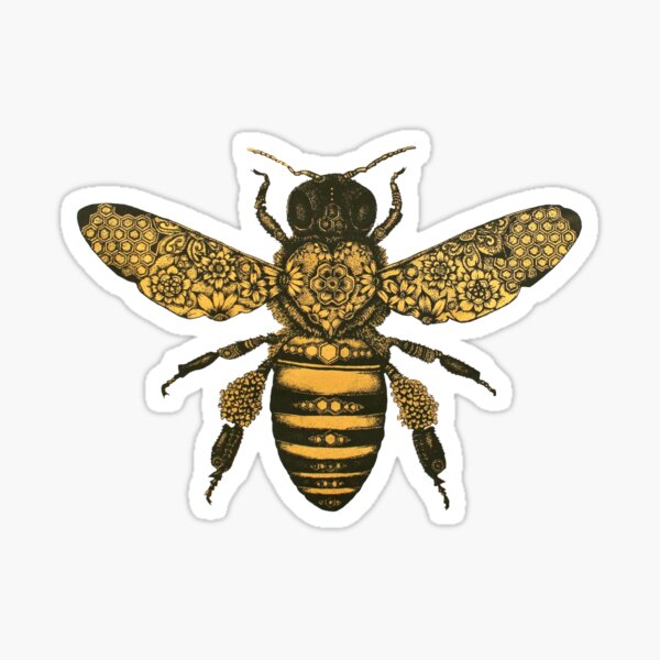 Item preview, Bee Design Sticker designed and sold by tullabee.