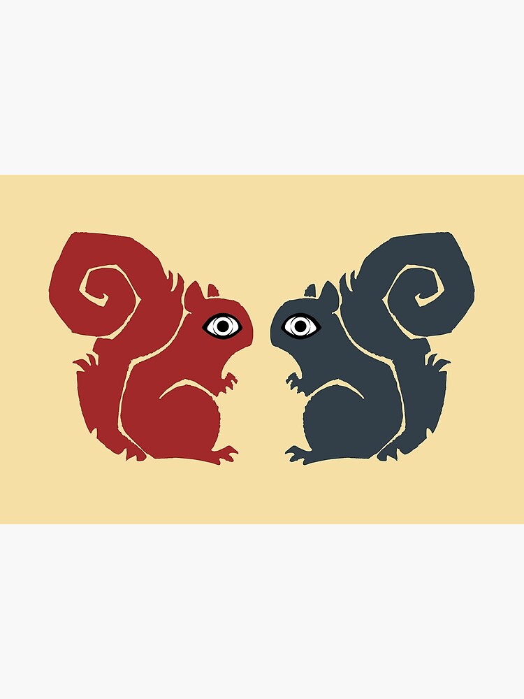 "Red Squirrel vs Grey Squirrel" Framed Art Print for Sale by TheChicken