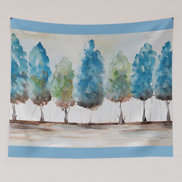 Item preview, Washy Blue Trees C designed and sold by Jean Plout.