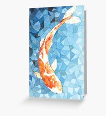 Koi Fish - geometric Greeting Card