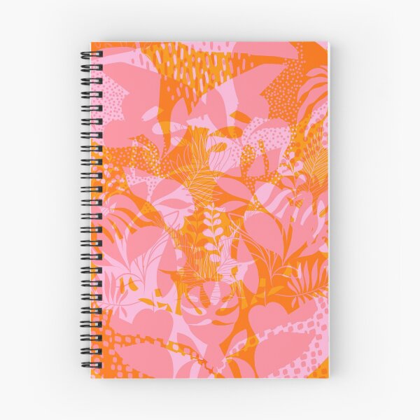 Item preview, Vibrant Tropical Jungle Pattern - Pink and Orange designed and sold by Dominiquevari.