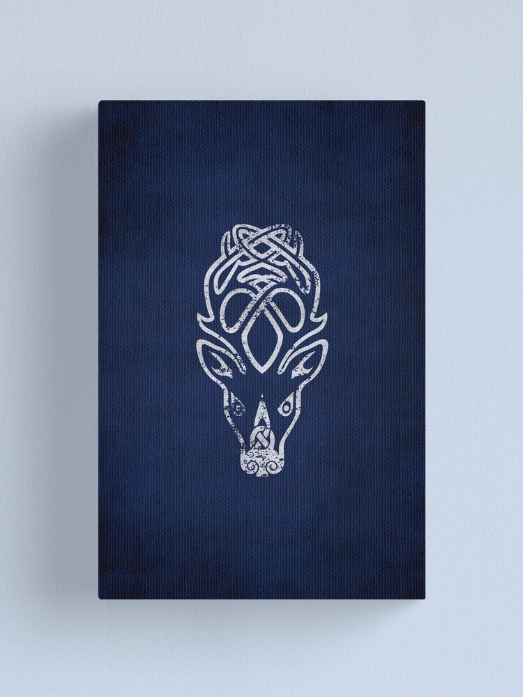 Alternate view of Falkreath Logo · Distressed Canvas Print