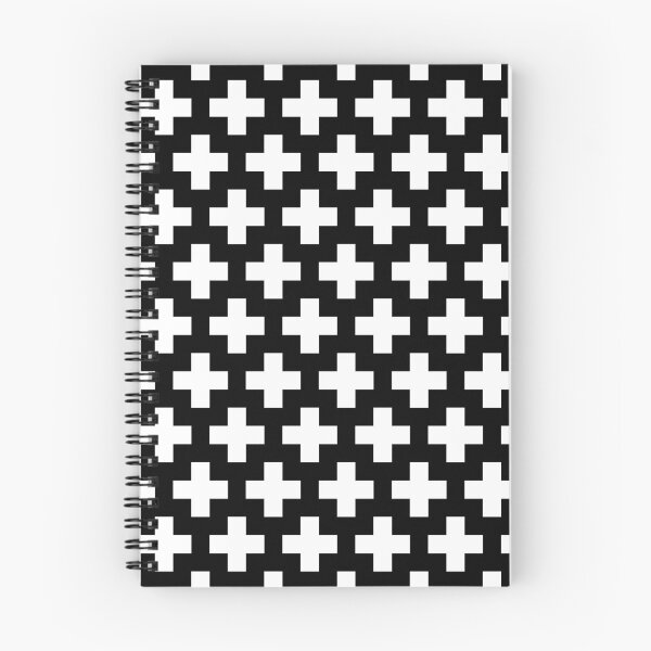 Item preview, Modern Geometric Black and White Swiss Cross Pattern designed and sold by bitart.