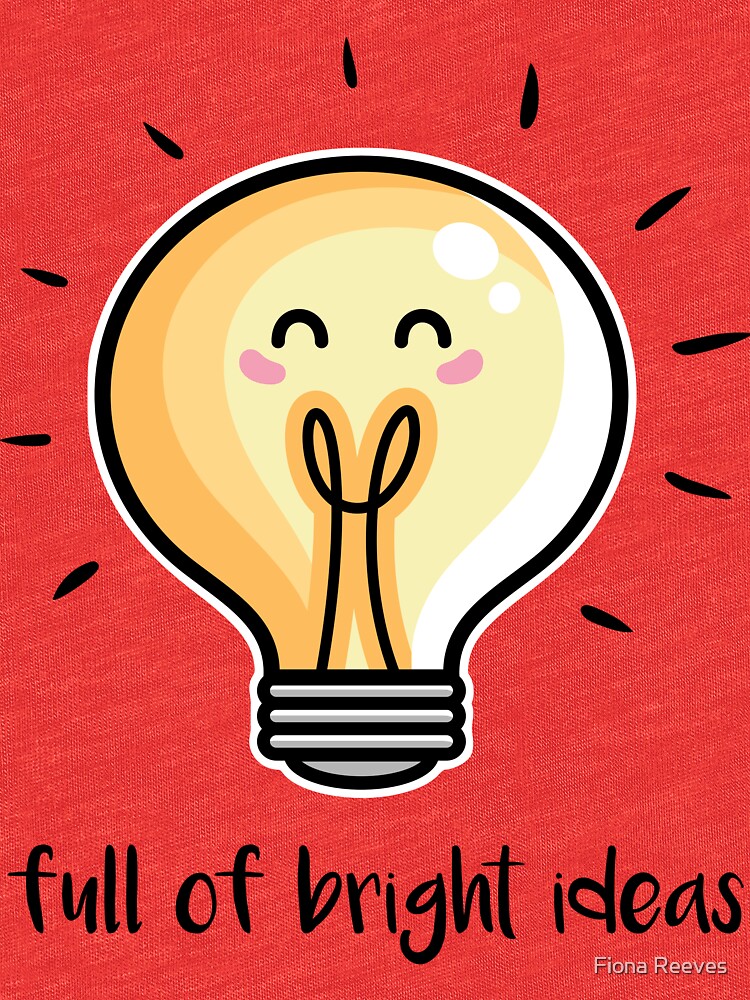 Kawaii Cute Lightbulb Of Bright Ideas by freeves
