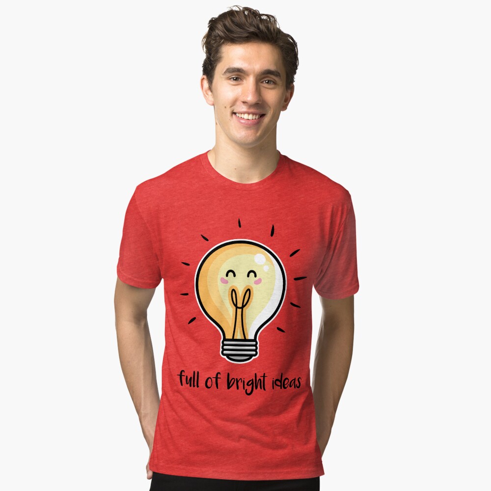Kawaii Cute Lightbulb Of Bright Ideas Tri-blend T-Shirt