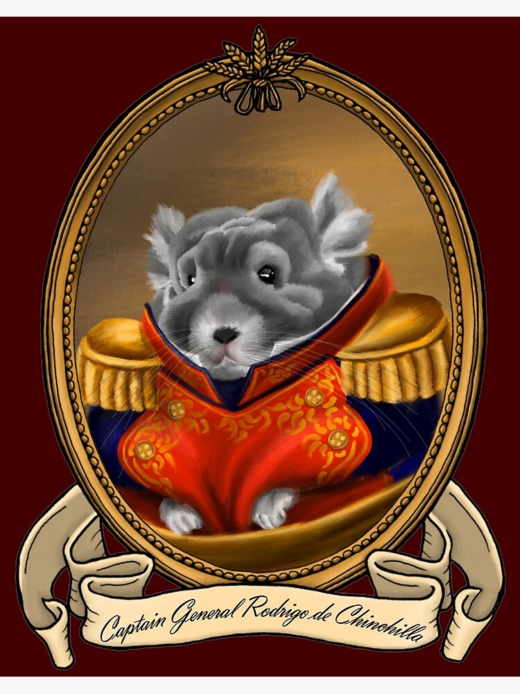 Renaissance Pet Captain General Rodrigo De Chinchilla A Chinchilla Art Board Print By Jmsart Redbubble