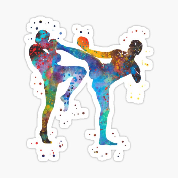 Item preview, Man muay thai boxing designed and sold by Rosaliartbook.