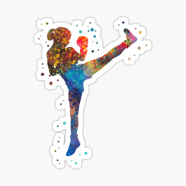 Item preview, Lady muay thai boxing, muay thai boxing designed and sold by Rosaliartbook.