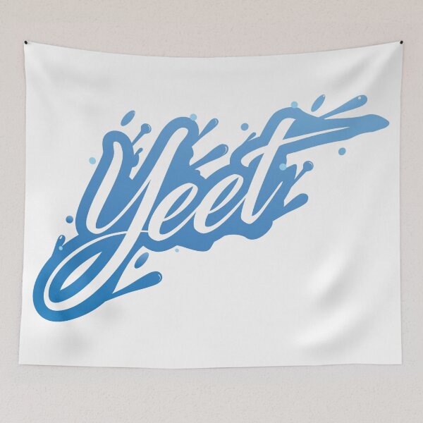Aperçu de l'œuvre YEET Paint Splatter Blue créée et vendue par Jess Less.