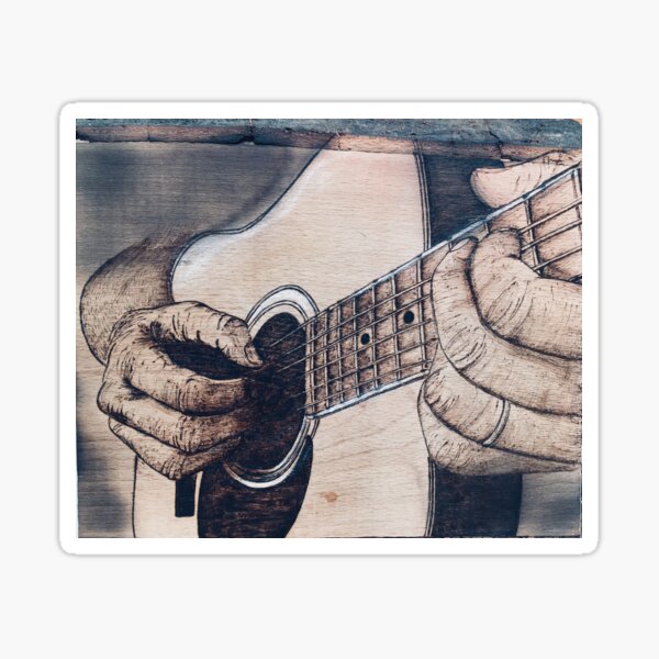 Never Stop Playing - guitar Sticker