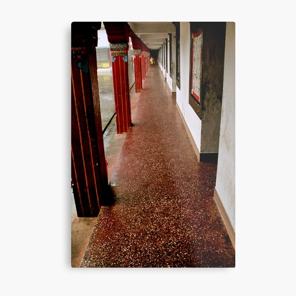 gompa path. rumtek, sikkim Metal Print