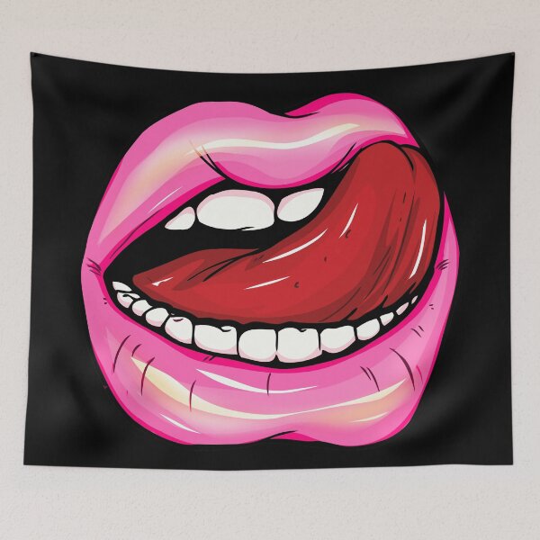 Item preview, Pink lip gloss lips designed and sold by emphatic.