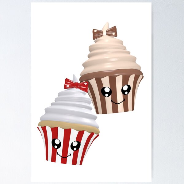Item preview, Cupcakes in kawaii style designed and sold by BubbleundCoon.