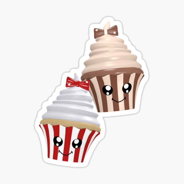 Cupcakes im Kawaii Stil Sticker