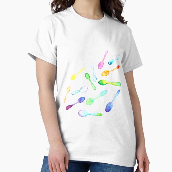 Item preview, Multicolor Watercolor Falling Spoons designed and sold by KelseyLovelle.