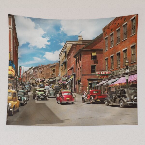 Item preview, City - Brattleboro VT - No parking on Main St 1941 designed and sold by Mike Savad Photography.