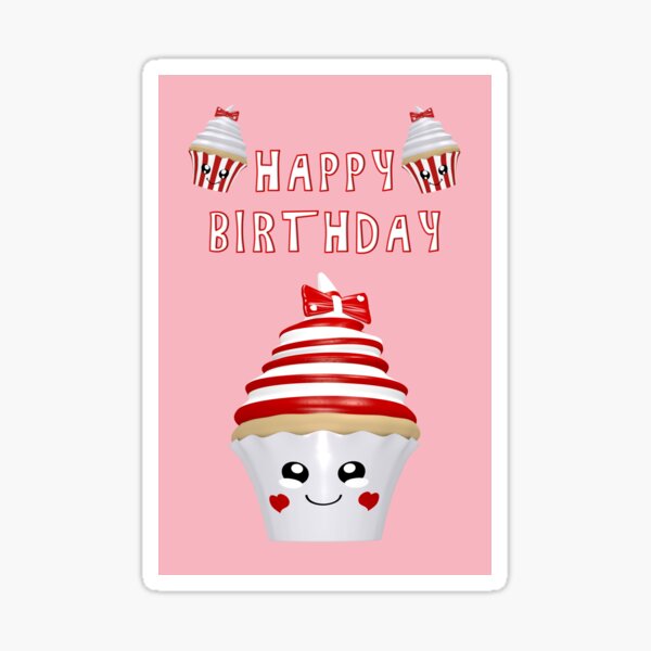 Cupcakes im Kawaii Stil Sticker
