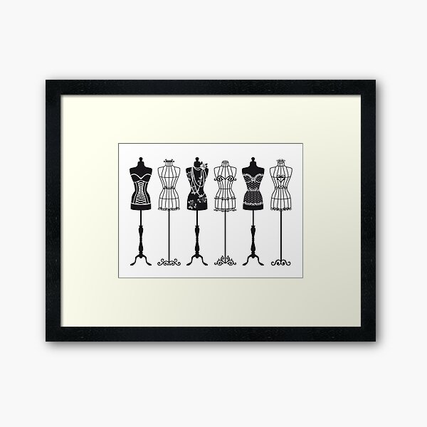 Item preview, Vintage fashion mannequins silhouettes designed and sold by beakraus.