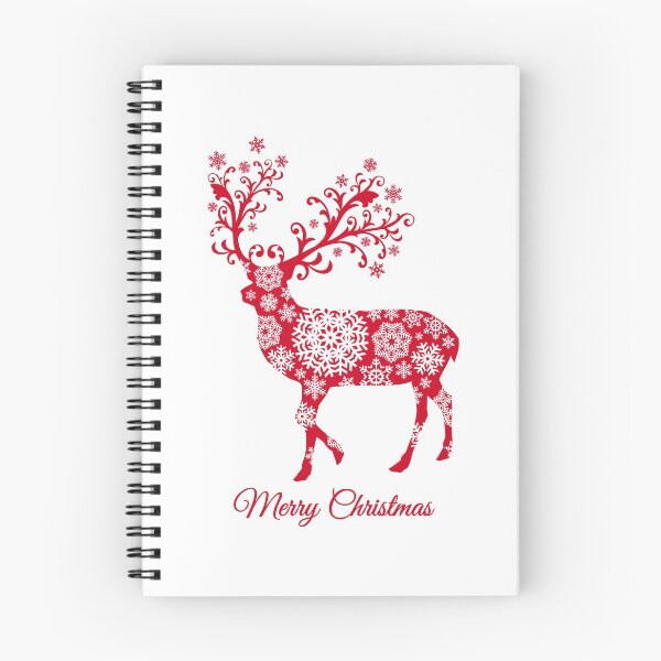 Item preview, Christmas deer with snowflakes pattern designed and sold by beakraus.