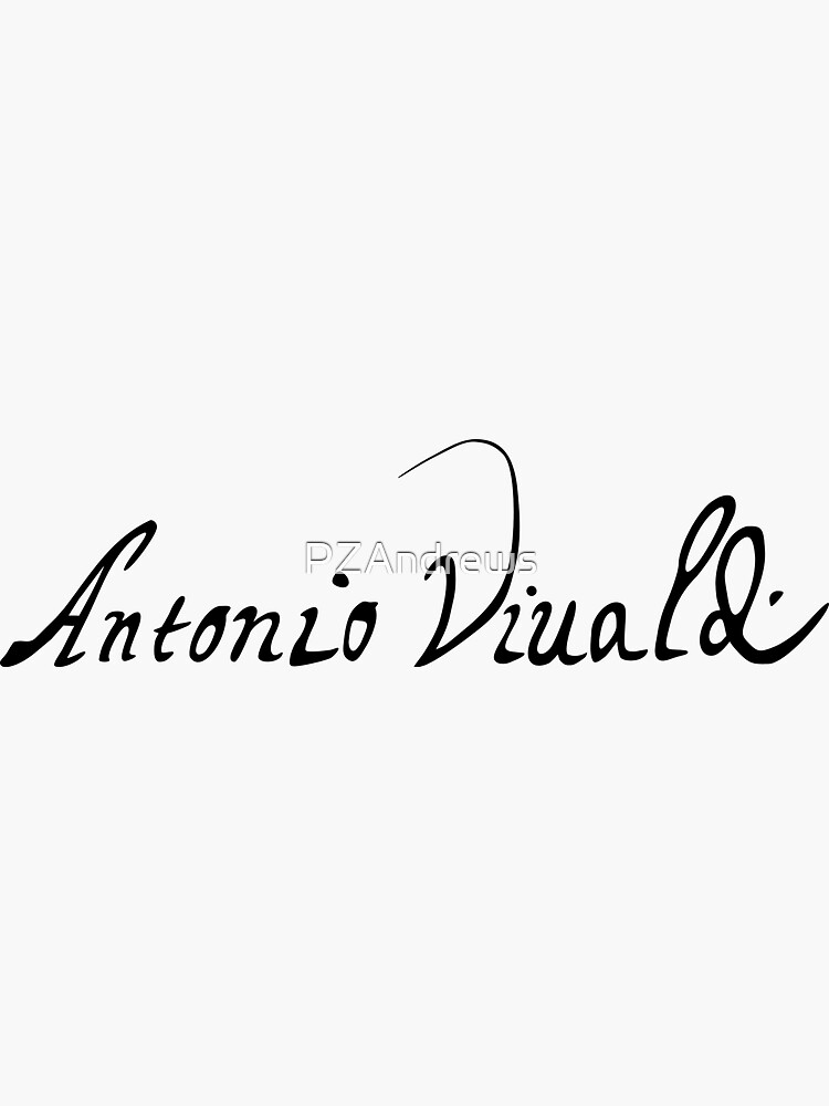 Thumbnail 3 of 3, Sticker, Signature of Antonio Vivaldi designed and sold by PZAndrews.