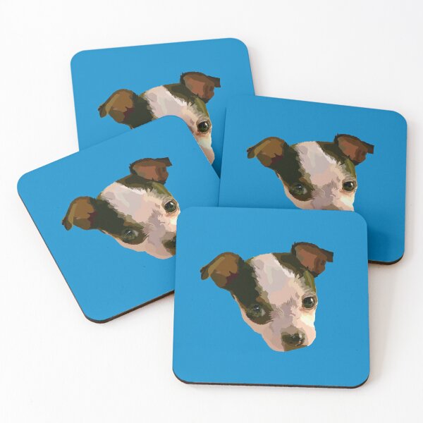 Item preview, Cute Puppy Face Drawing in Blue designed and sold by DavidASmith.