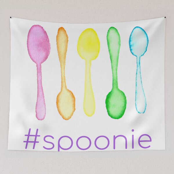 Artikelvorschau, Regenbogen Hashtag Spoonie Aquarell entworfen und verkauft von KelseyLovelle.